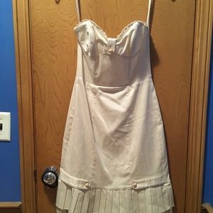 Cream and khaki striped Betsey Johnson dress